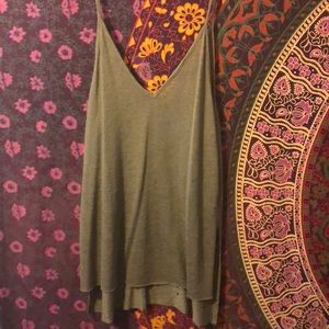 Olive green flow tank